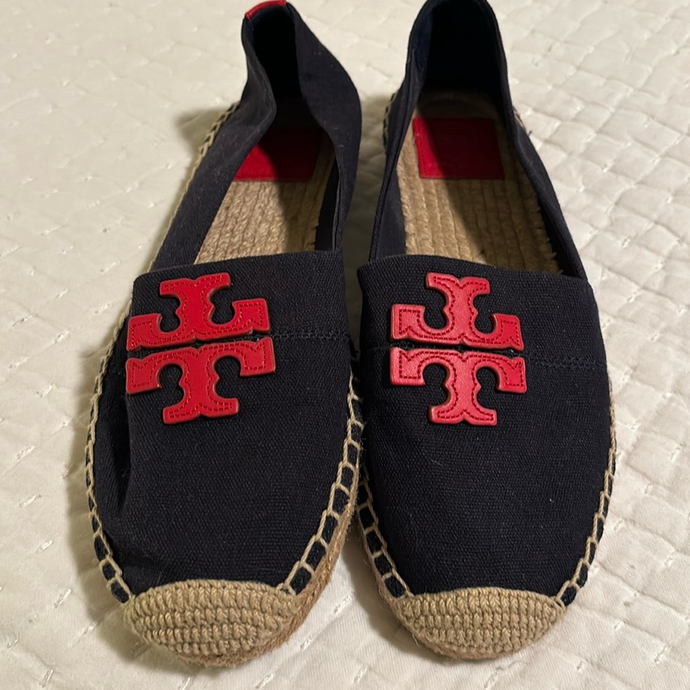 Tory Burch Navy Espadrilles Size 9